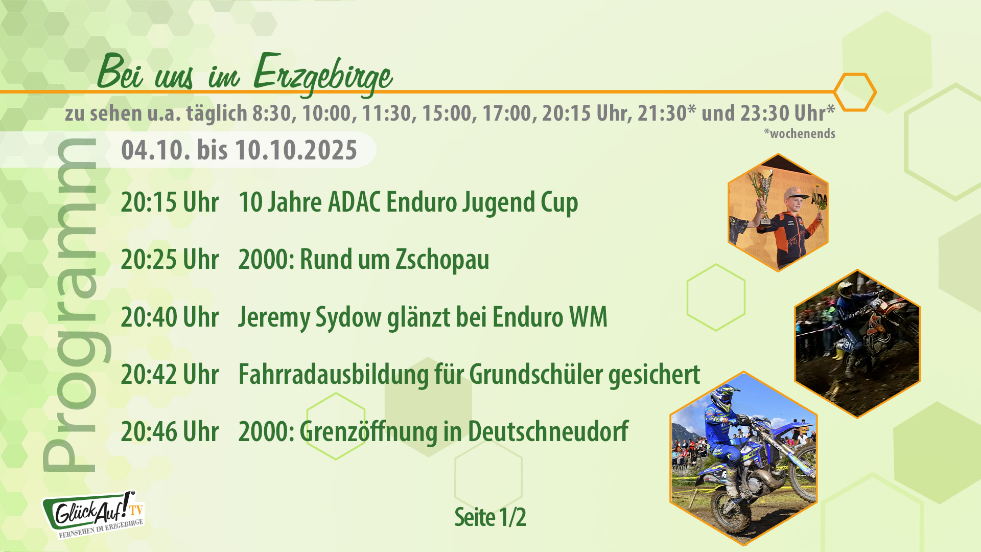 Bei uns im Erzgebirge für die Woche vom 04.10. bis 10.10.2025 Bei uns im Erzgebirge für die Woche vom 04.10. bis 10.10.2025