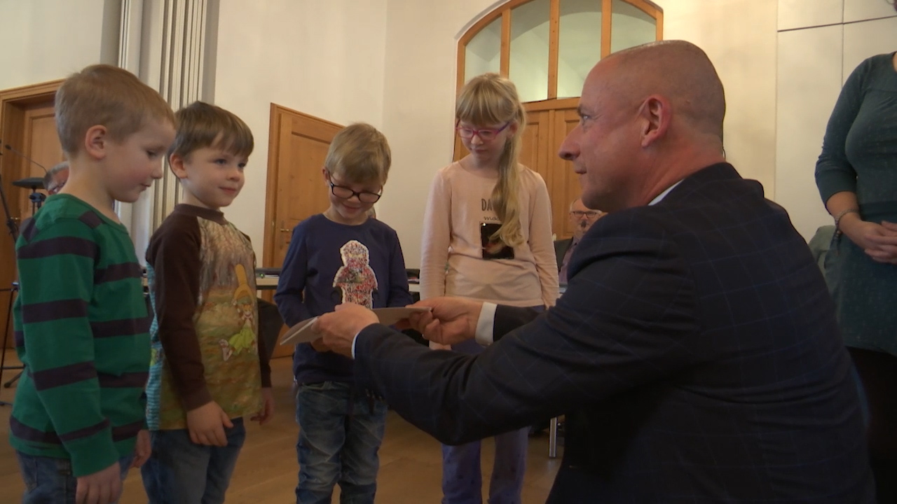 MEgional am 08. Oktober 2019 mit dem Maskottchen für 500 Jahre Marienberg