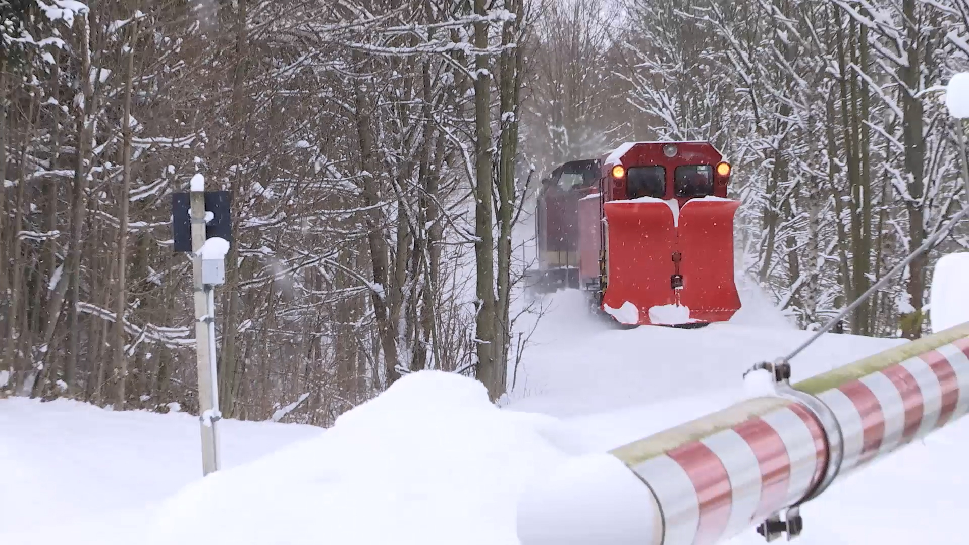 MEgional am 16. Februar mit einer Schneeräumaktion der Erzgebirgsbahn