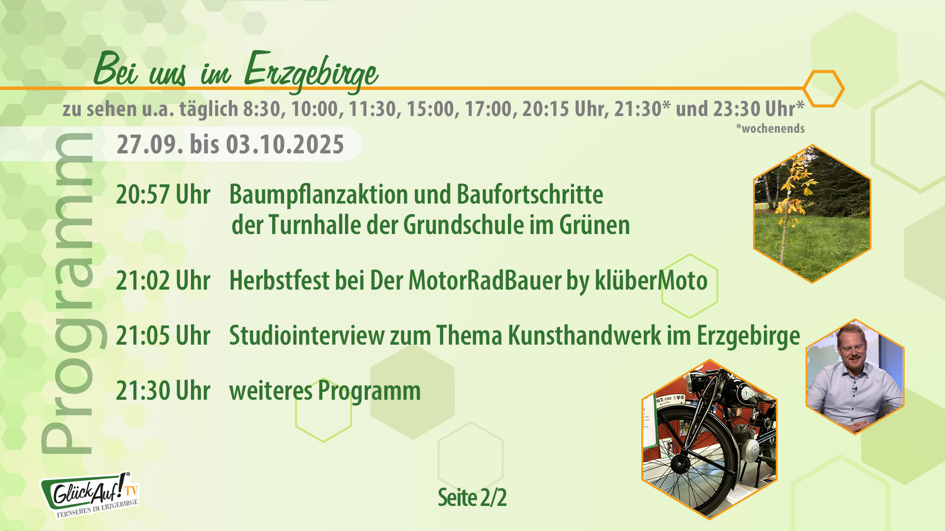 Bei uns im Erzgebirge für die 40. Kalenderwoche vom 27. September bis 03. Oktober