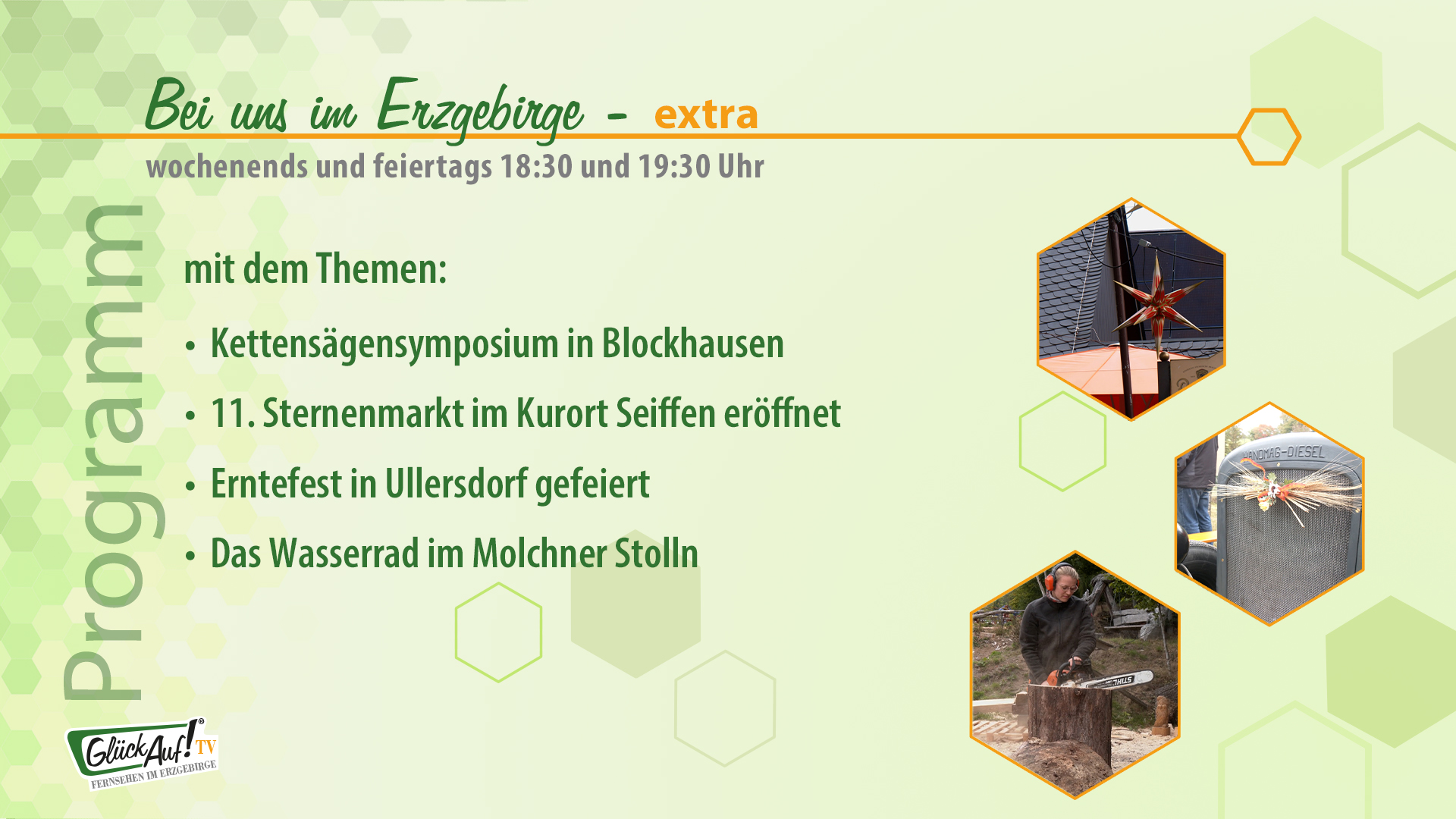 Bei uns im Erzgebirge - extra am 11.10. und 12.10. Bei uns im Erzgebirge - extra am 11.10. und 12.10.